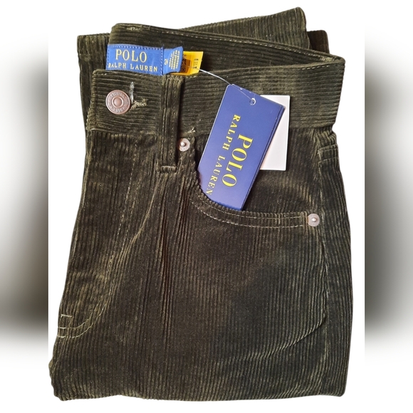 Polo Ralph Lauren Pants - NWT! Polo Ralph Lauren Pants Womans 24 Green Corduroy Straight Preppy Classic